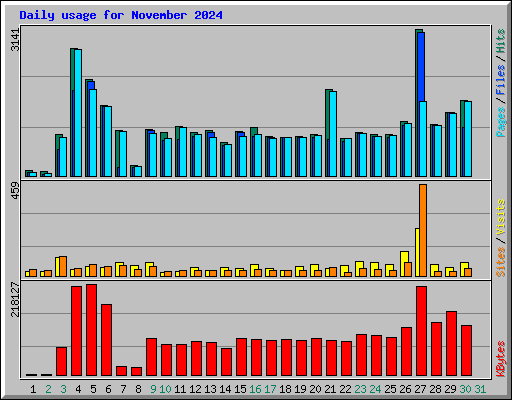 Daily usage for November 2024