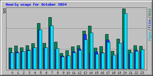 Hourly usage for October 2024