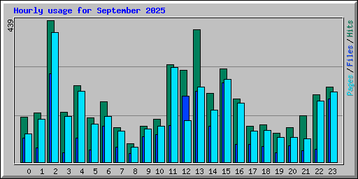 Hourly usage for September 2025