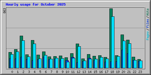 Hourly usage for October 2025